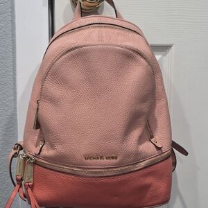 Michael Kors Blush and Coral Backpack